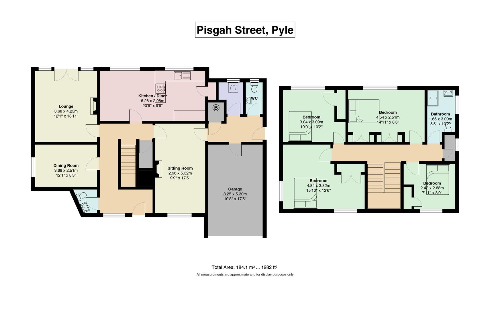 Floorplan for Pisgah Street, Kenfig Hill, Bridgend